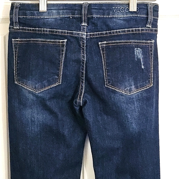 Vigoss Girls Denim Jeans 12 The Austin Ankle Skinny Embroidered Floral Western - Picture 6 of 8